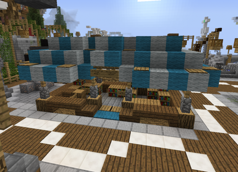 Are you building a medieval village, castle or kingdom in minecraft right now? Minecraft Medieval Stall Ideas - Book Market Stall - GrabCraft - Your number one source for ...