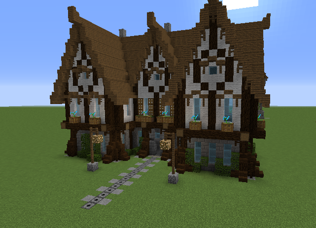 Minecraft Medieval Tavern Blueprints