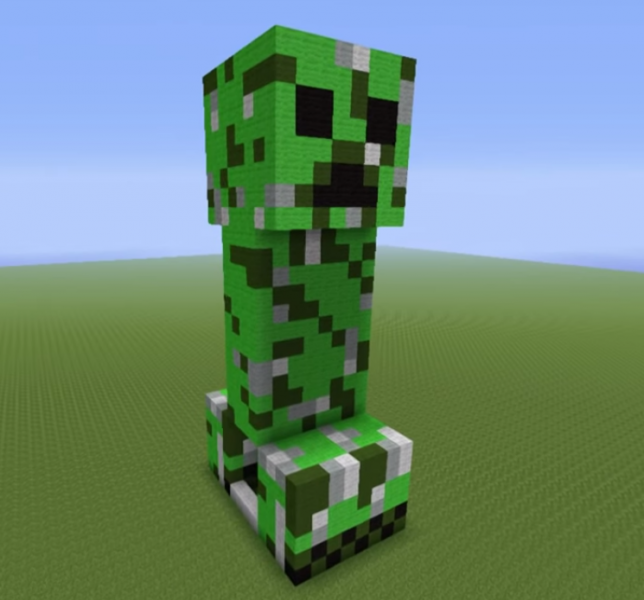 Creeper Statue - Blueprints for MineCraft Houses, Castles, Towers, and more