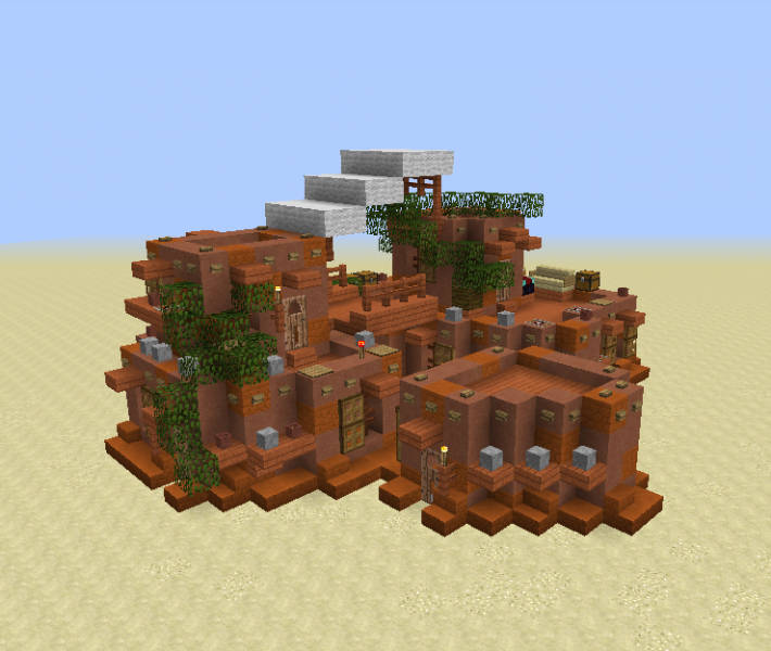 Деревня в майнкрафт саванна построить чертеж Desert Oasis House 1 - Blueprints for MineCraft Houses, Castles, Towers, and mor