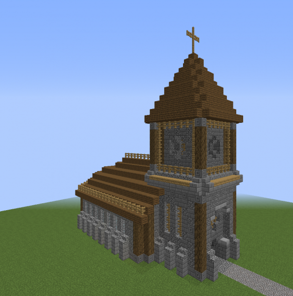 Detailed Medieval Church Blueprints For MineCraft Houses Castles