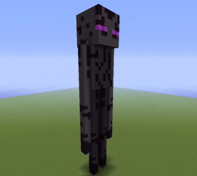Enderman Statue - Blueprints for MineCraft Houses, Castles, Towers, and  more