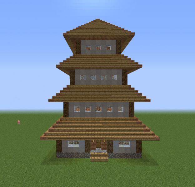 Asian Pagoda - Blueprints for MineCraft Houses, Castles, Towers