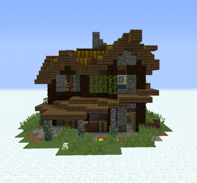 Medieval Cabin  Minecraft, Minecraft blueprints, Minecraft houses