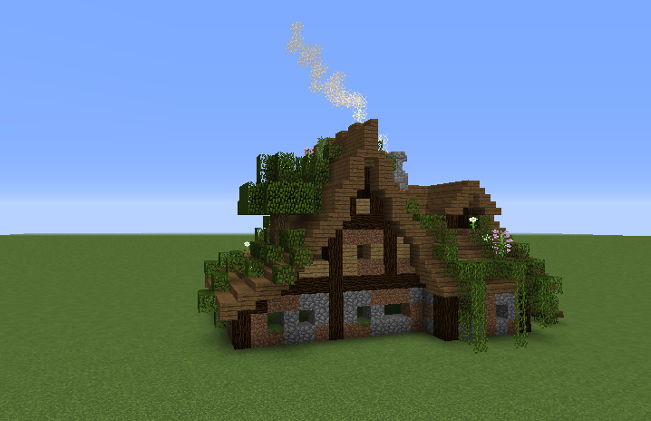 Medieval Cabin  Minecraft, Minecraft blueprints, Minecraft houses