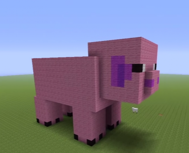 Minecraft Cow Statue.