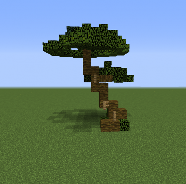 Savanna Small Tree 5 - Blueprints for MineCraft Houses, Castles, Towers ...