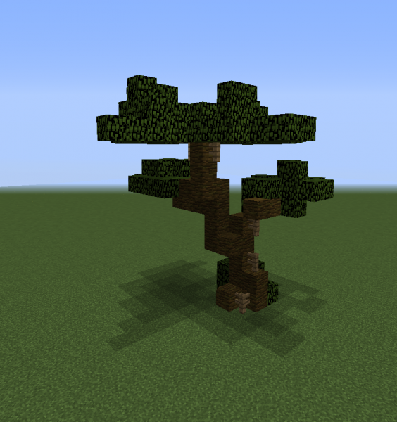 Savanna Small Tree 6 - Blueprints for MineCraft Houses, Castles, Towers ...