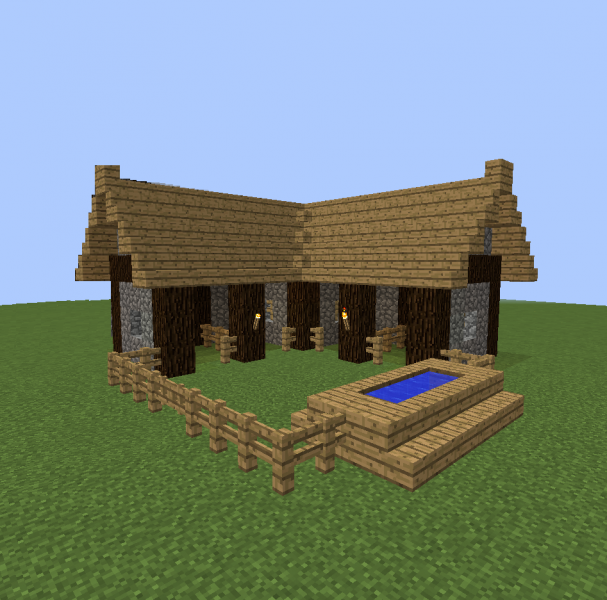 Small Horse Stable Blueprints For MineCraft Houses Castles Towers 