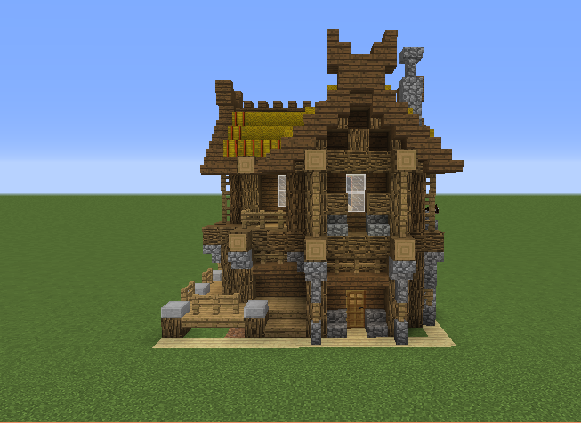 Medieval Cabin  Minecraft, Minecraft blueprints, Minecraft houses