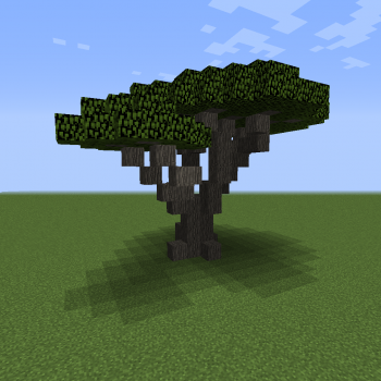 Acacia Tree L - Blueprints for MineCraft Houses, Castles, Towers, and ...
