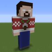 Christmas Herobrine Statue