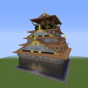 Feudal Japanese Osaka Castle