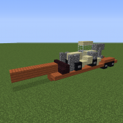 Flatbed Trailer with Construction Vehicle