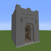 Medieval Kingdom Stone Gate Open