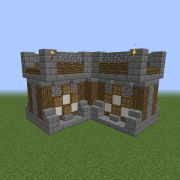 Medieval Puritan City Wall Corner