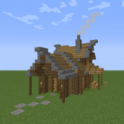 First attempt in Medieval House : Minecraftbuilds  Minecraft blueprints,  Minecraft decorations, Minecraft creations