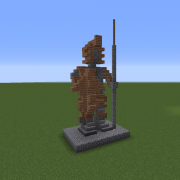 Medieval Spearman Statue