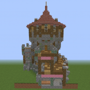 Medieval Wall Corner with Guard Tower 2