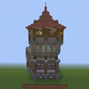 Medieval Wall Corner with Guard Tower2 v2