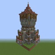 Medieval Wall Corner with Guard Tower3 v2