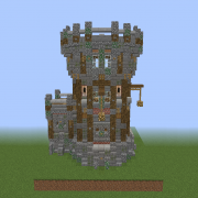 Medieval Wall Corner with Watchtower 4