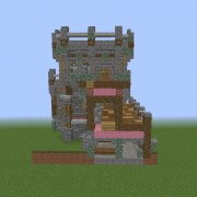Medieval Wall Corner with Watchtower v2