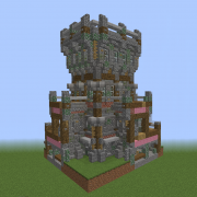 Medieval Wall Corner with Watchtower3 v2