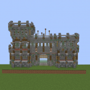 Medieval Wall Gate with Tall Watchtower v2