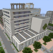 Modern Hospital with Helipad