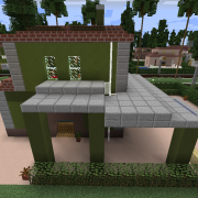 Small Green Suburban House