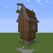 Tall Medieval Brick House 1