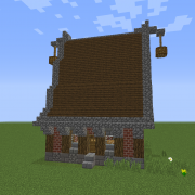 Tall Medieval Brick House 3
